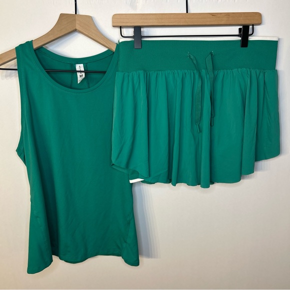 all in motion Pants - *Worn Once* All In Motion Green 2 Piece Set, Small Tank, Medium Skort